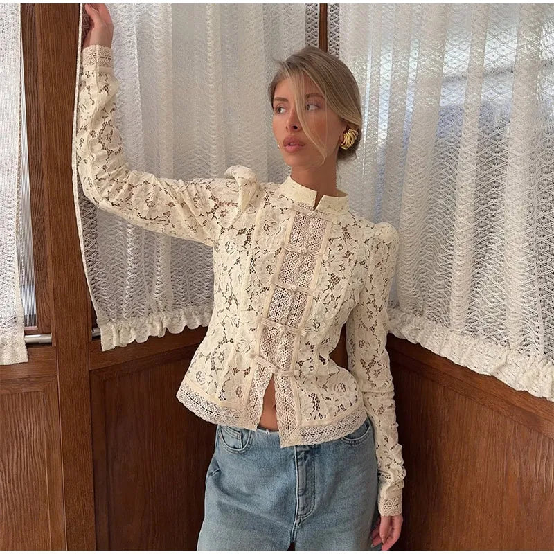 Retro Lace Top - Shellss