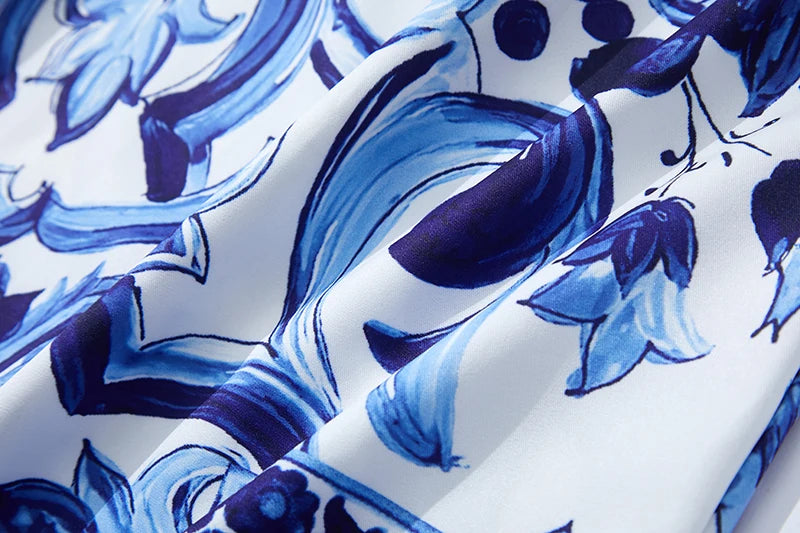 Blue white Porcelain Print