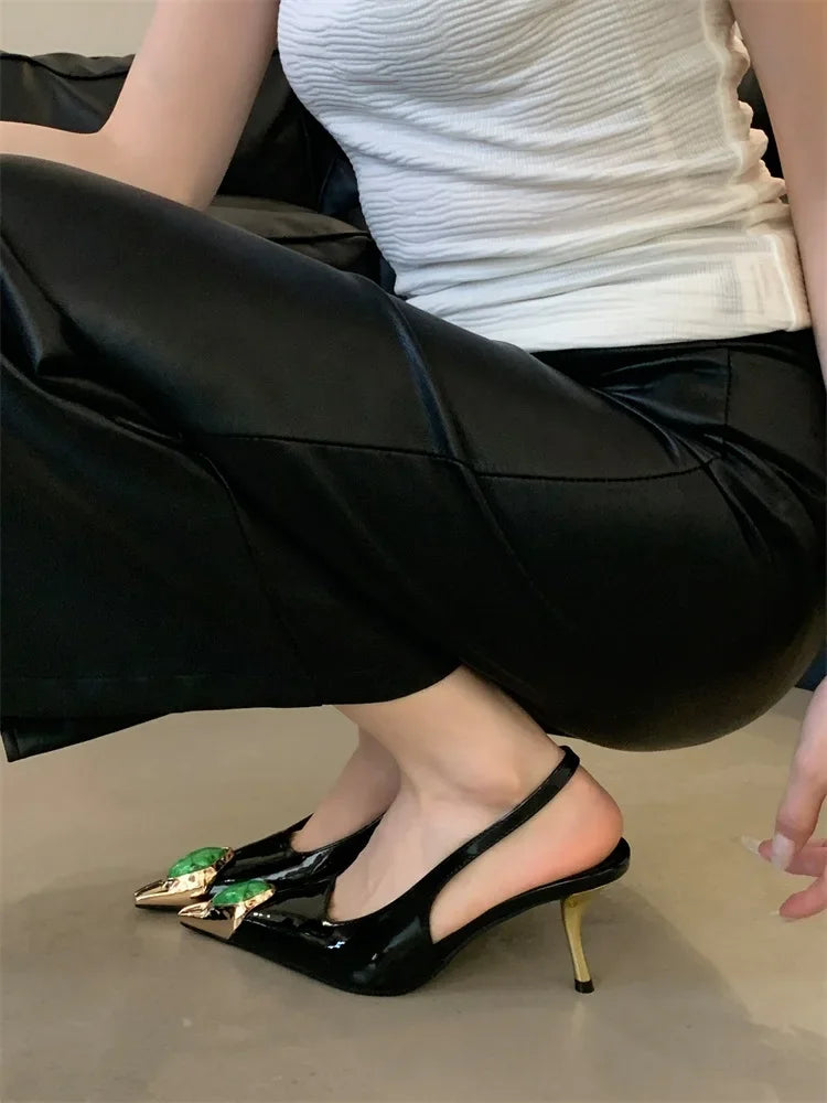 Designer heels Inlay Diamonds