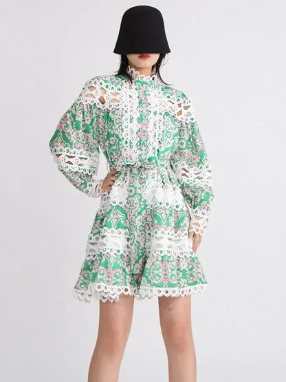 Vintage Court Style Lace Dress