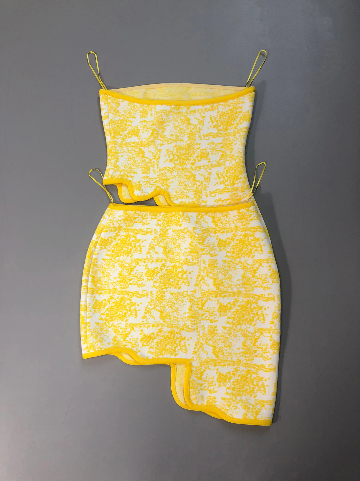Rose Pink Yellow White Jacquard Two Piece Set Women Strapless Crop Top and Mini Skirt Bodycon Nightclub Party Outfit Bandage Set