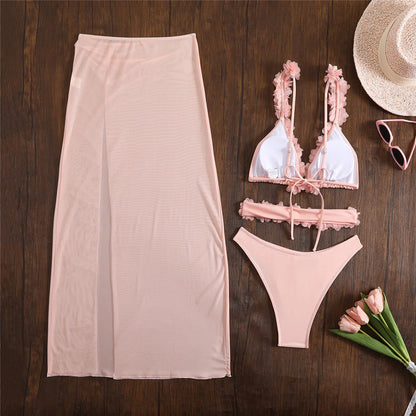 3D Flowers 3 pieces set