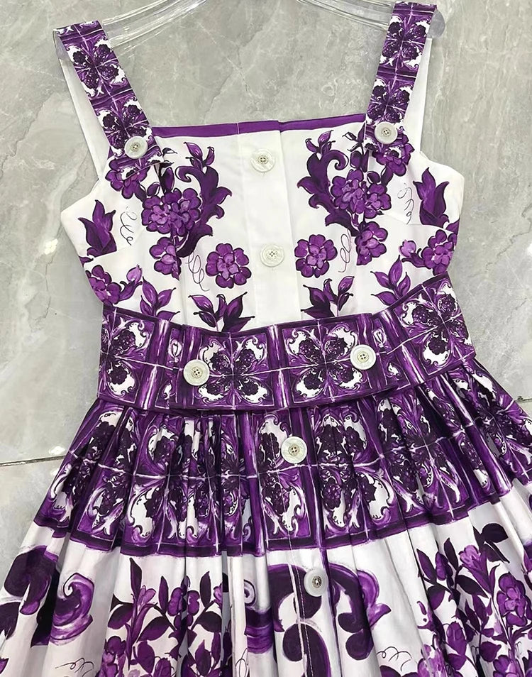 Square neck Dolce purple violet dream