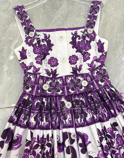 Square neck Dolce purple violet dream