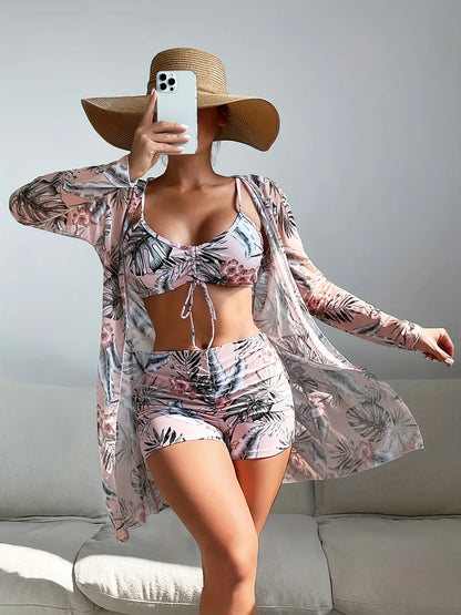 3-Piece Chic Swimwear Bikini Set