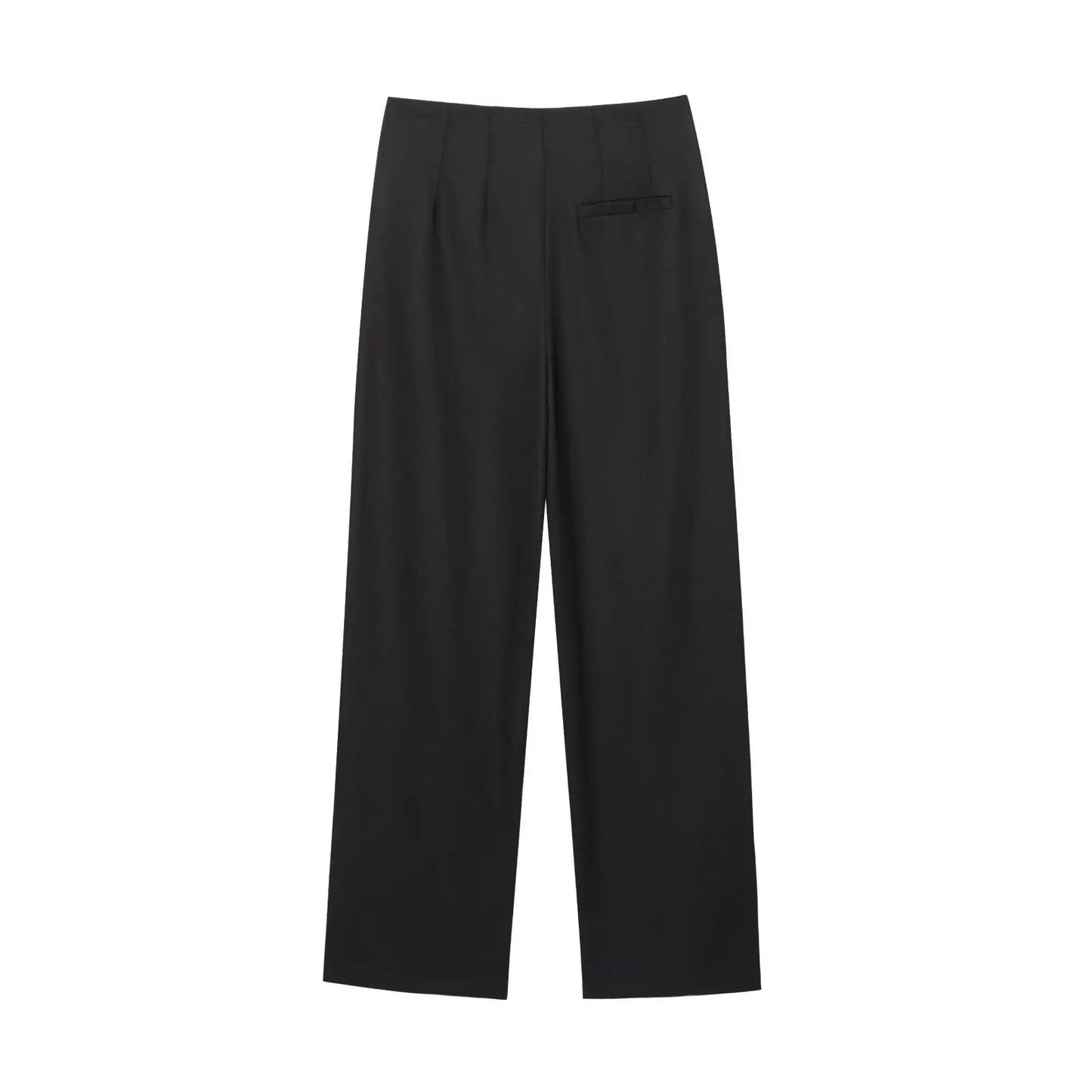 Black Linen Lapel Pants Set
