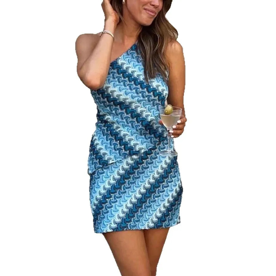 Missoni one shoulder blue clio