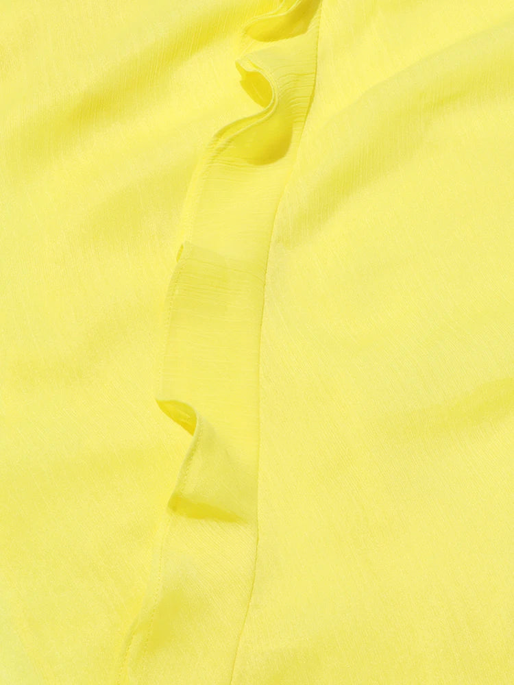 Rüschen Eine Schulter Rückenfrei 