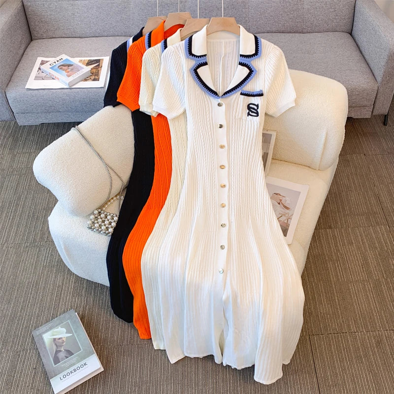 Knitted Golf Day Race Day Dress