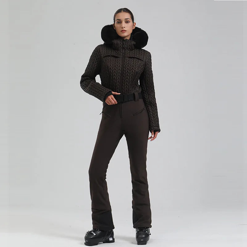 Winter New Warm Skiing Suites Women Fit Snow Jumpsuits