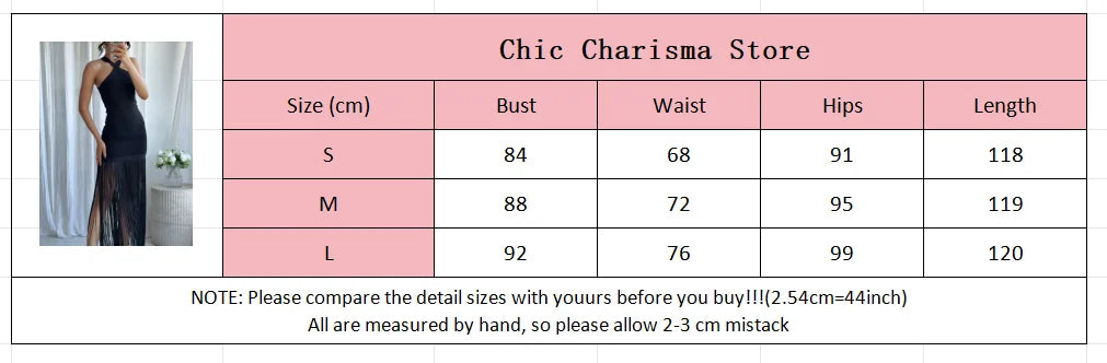 Party Tassel Dress halter neck celebrity