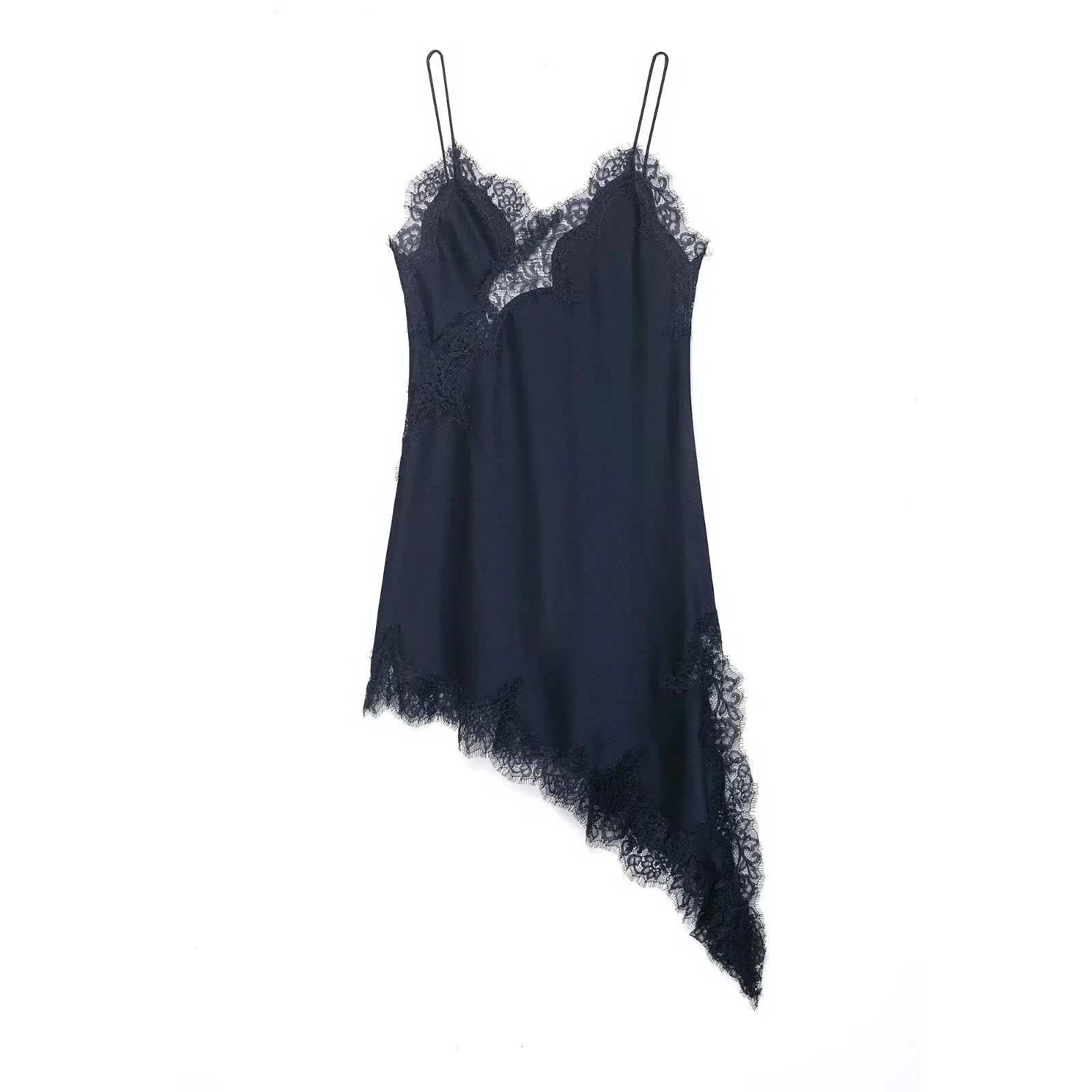 Zara Lace Asymmetric Dress- 24 hrs - Shellss