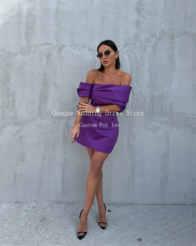 Purple Mini Evening Dresses