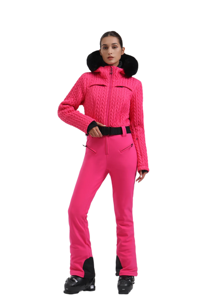 One-Piece Ski Suit Thickened Thermal Overalls Snowboard Jacket Jumpsuits Slim Fitting Ski Set Wind Proof Waterproof