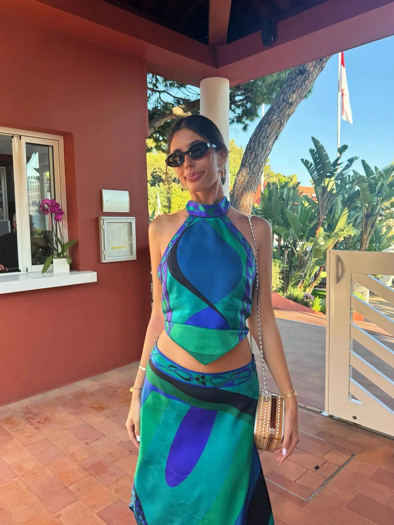 Pucci Two Piece Skirt New Sexy Halter