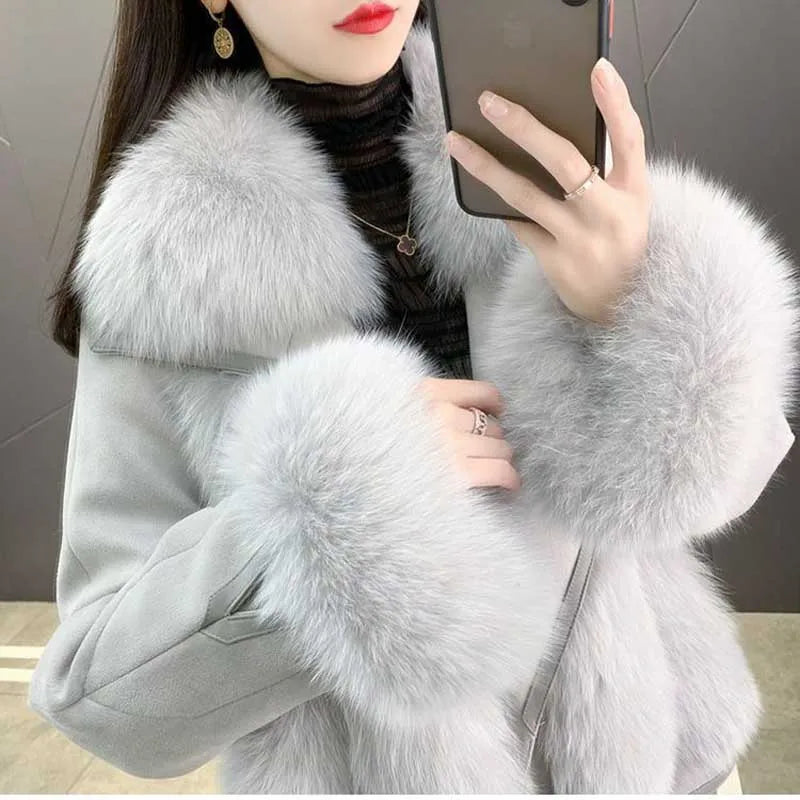 Women's Short Faux Coat Autumn Winter Imitation