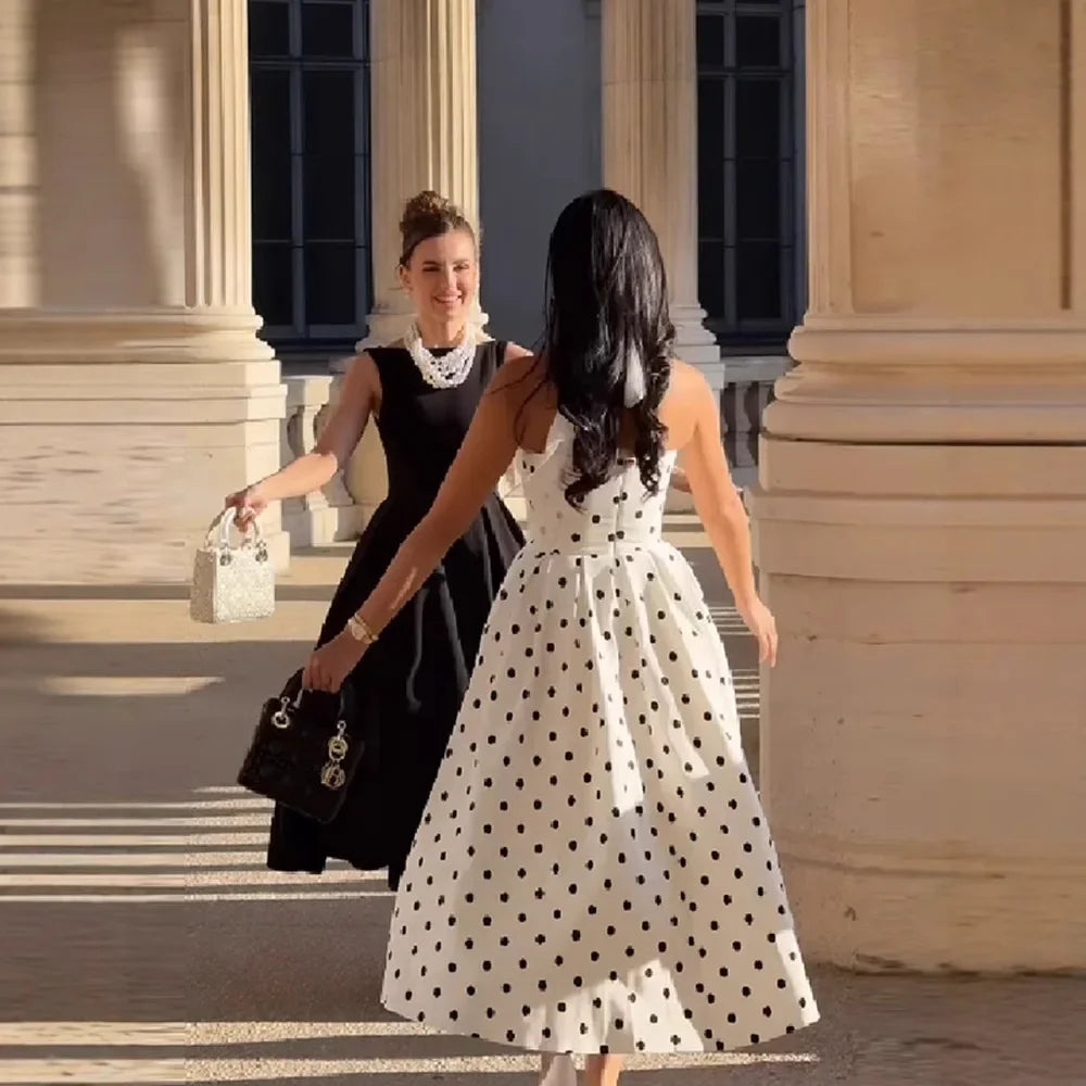 Elegant Polka Dot Midi