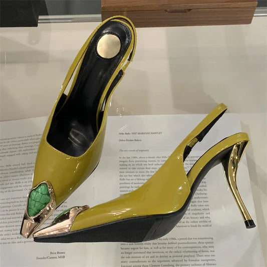 Designer heels Inlay Diamonds