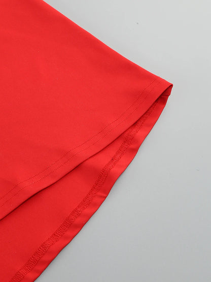 Winter  Red Black Maxi Bodycon Dress