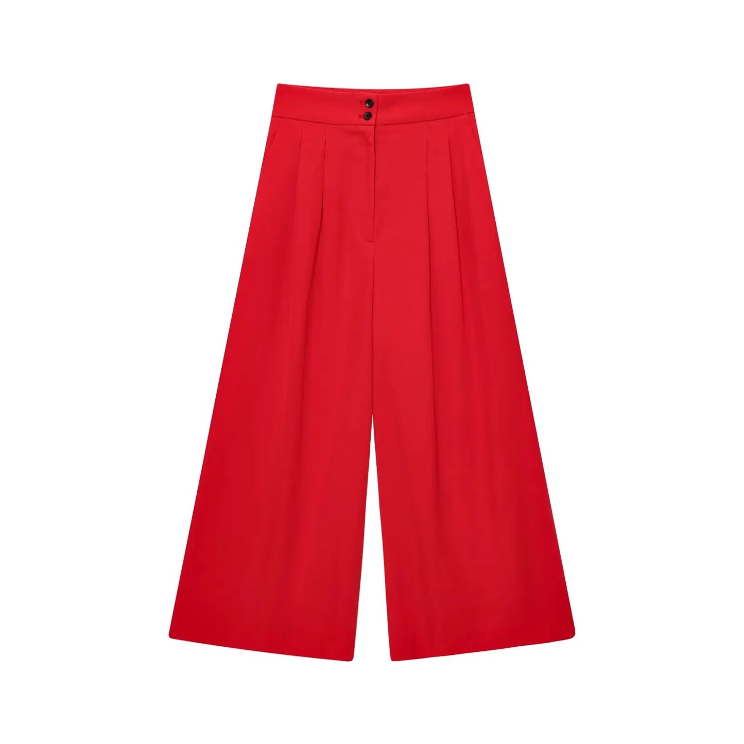 Butter yellow Wide-leg Pants Set