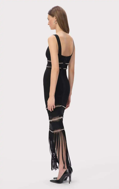 Celebrity Dress Fringe Tassel