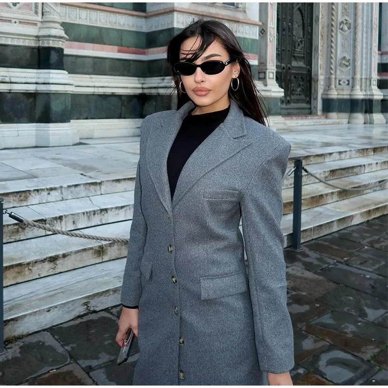 LONG Chic woolen coat