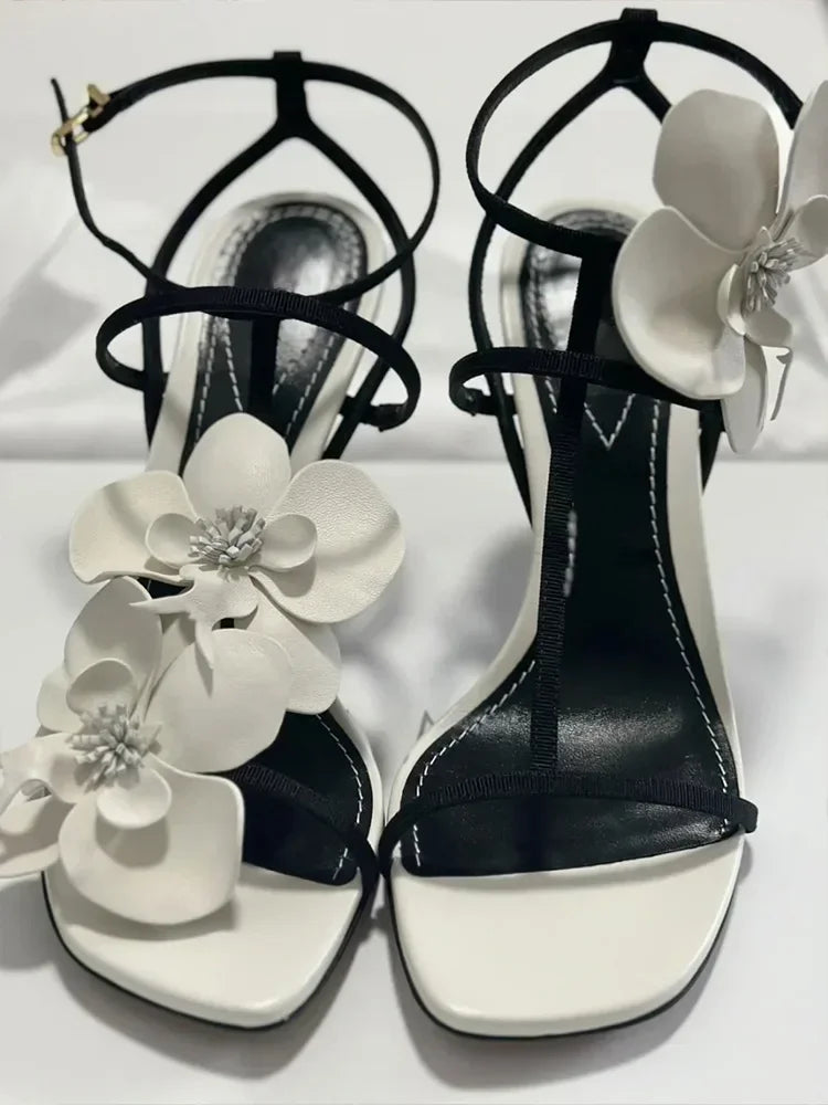 Designer flower heels