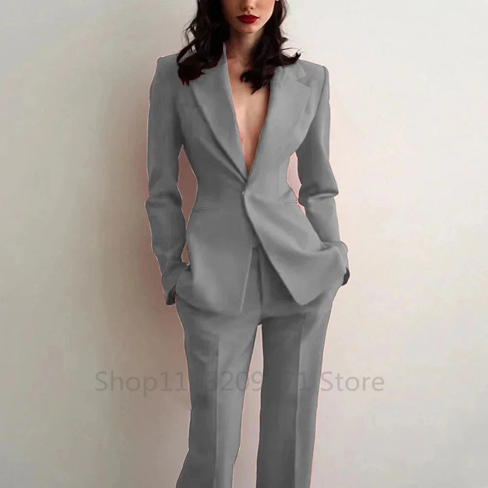 Women's Suit Party 2pcs Spike Collar Prom Blazer