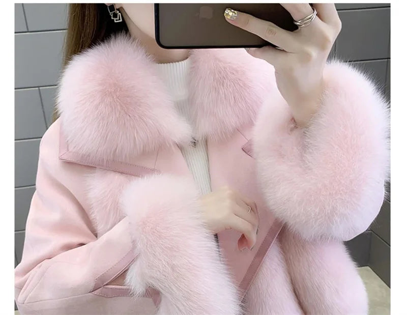 Women's Short Faux Coat Autumn Winter Imitation