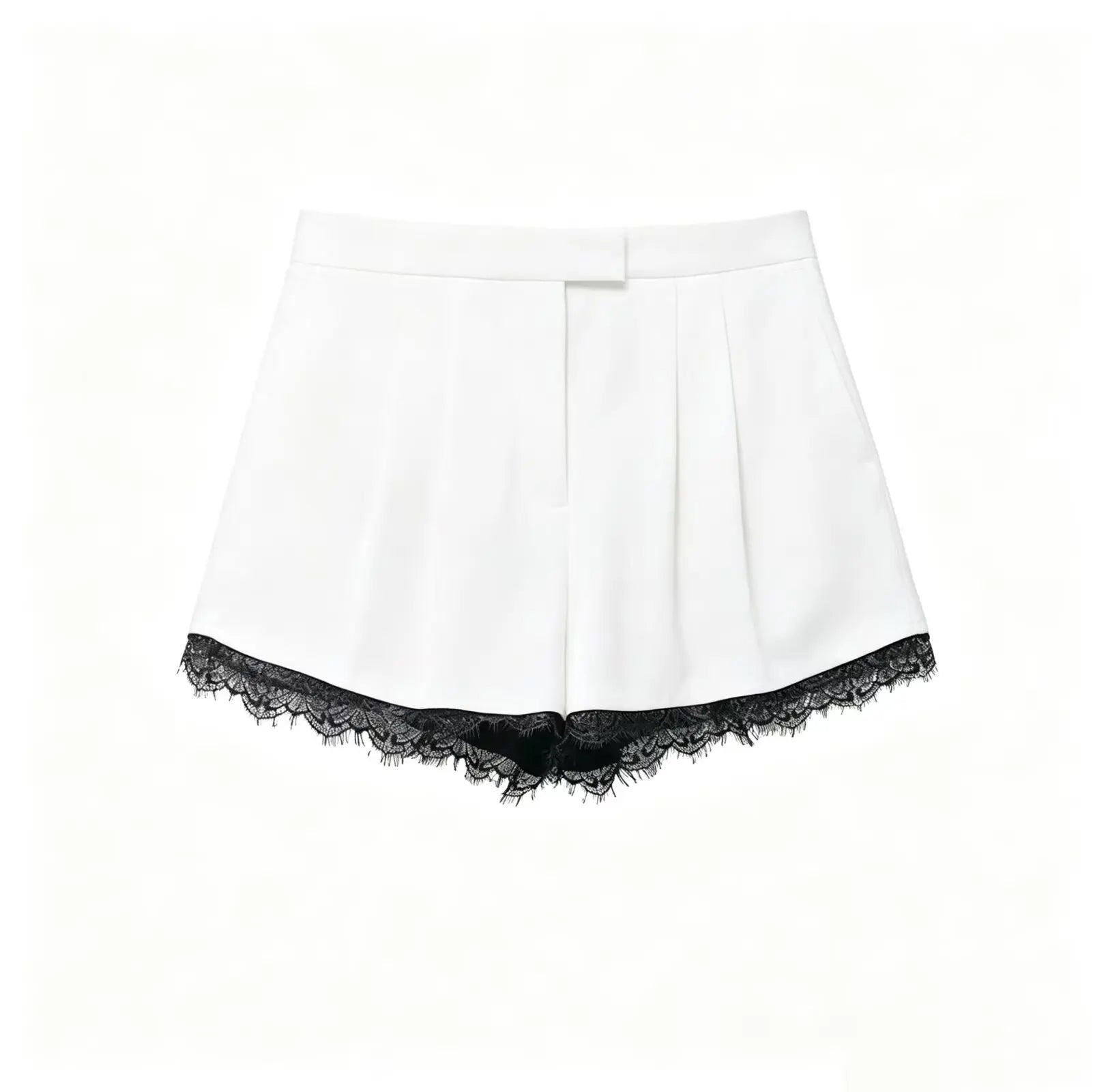 Zara Lace Trim Cropped Blazer Set