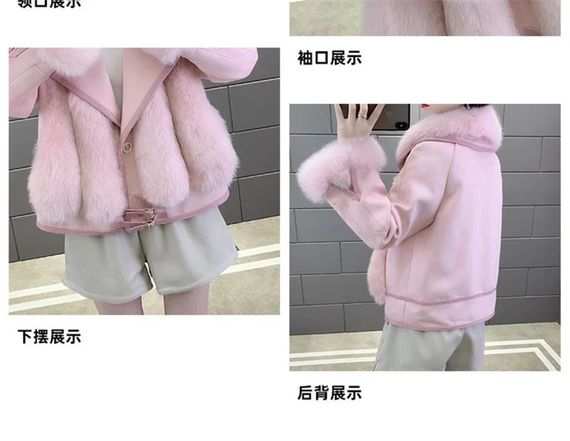 Women's Short Faux Coat Autumn Winter Imitation