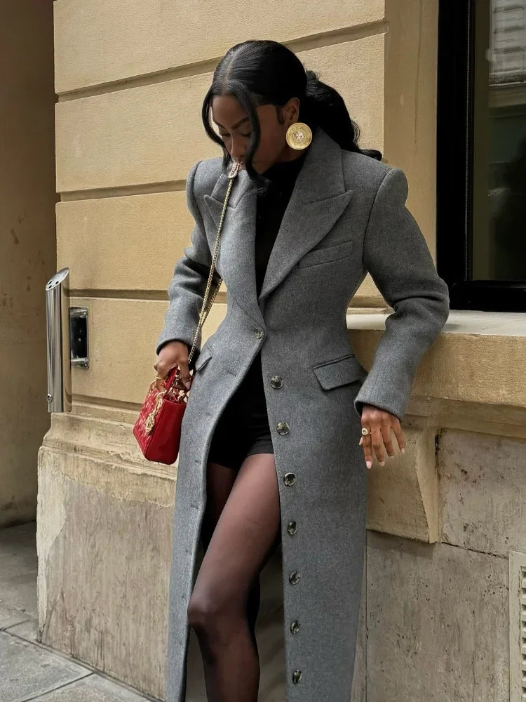 LONG Chic woolen coat