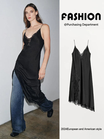 Latest Z ara Lace Satin Dress