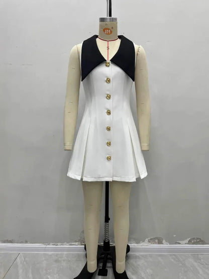 Big Collar Sail Collar Mini Dress