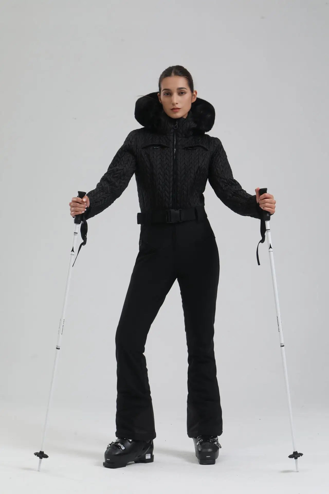 One-Piece Ski Suit Thickened Thermal Overalls Snowboard Jacket Jumpsuits Slim Fitting Ski Set Wind Proof Waterproof