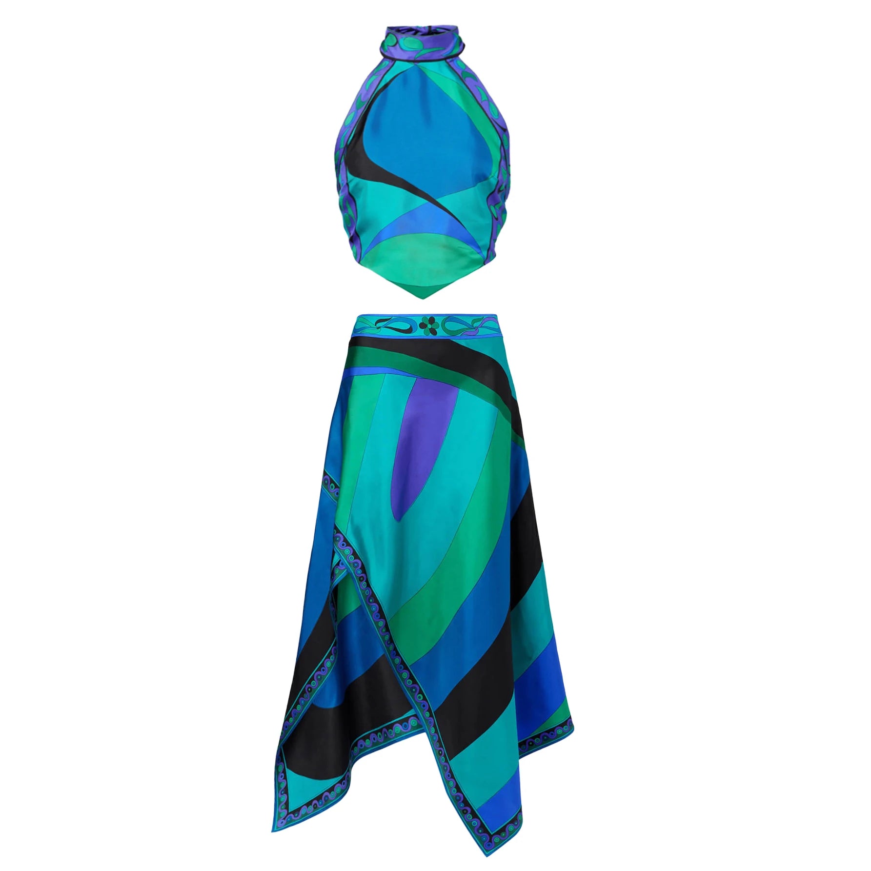 Pucci Skirt Halter Top Set