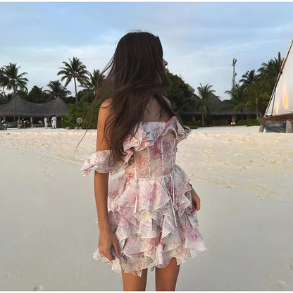 2 Layer Ruffle Backless
