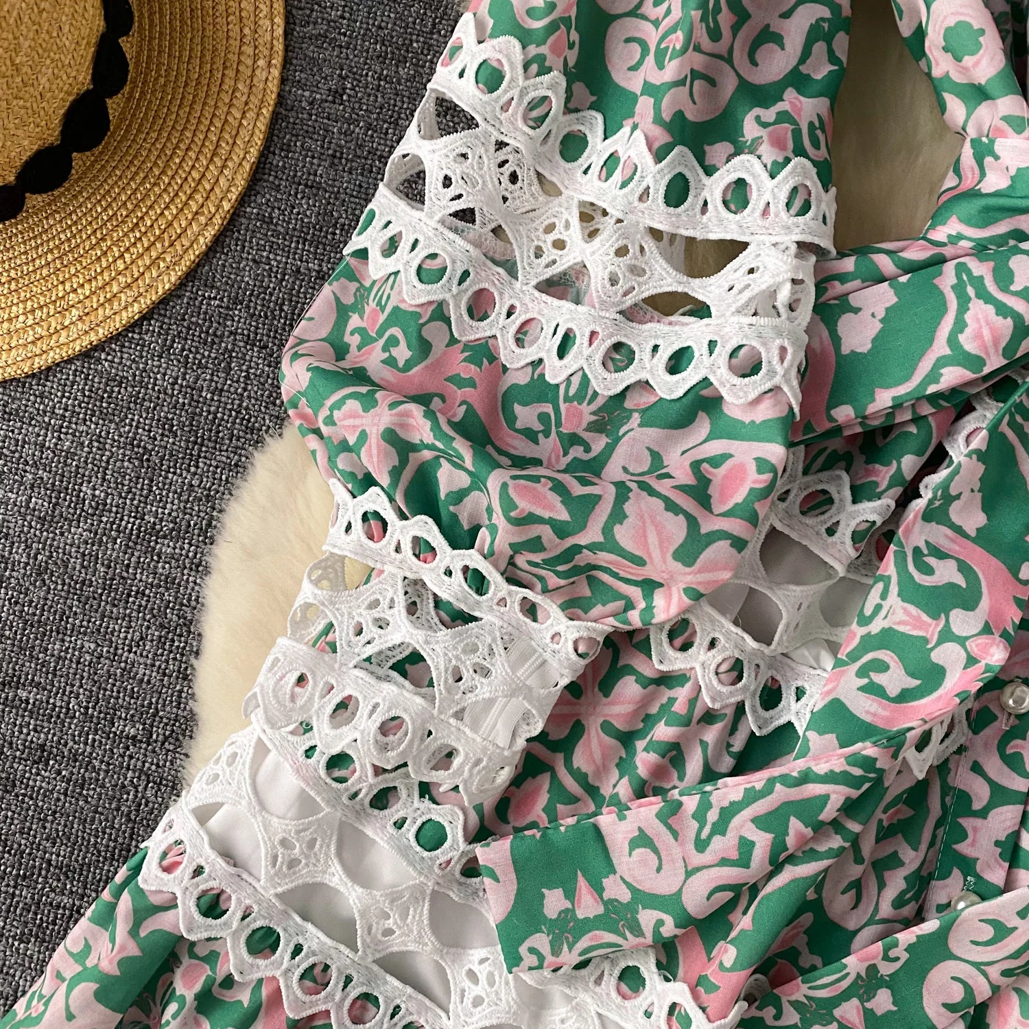 French Vintage cut out lace