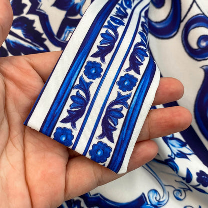 Spring Retro Blue White Red Dolce Dress