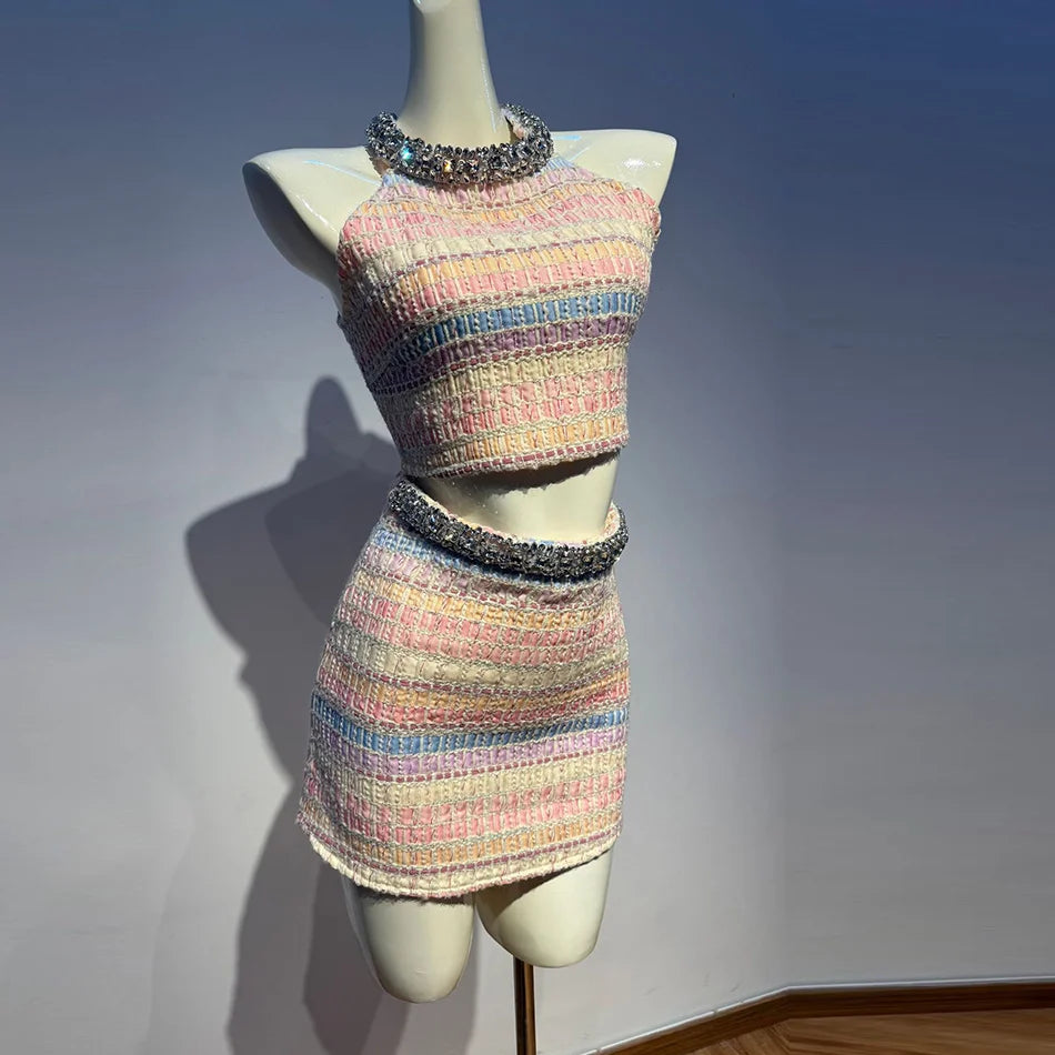 Celebrity Party Gala Tweed Dress