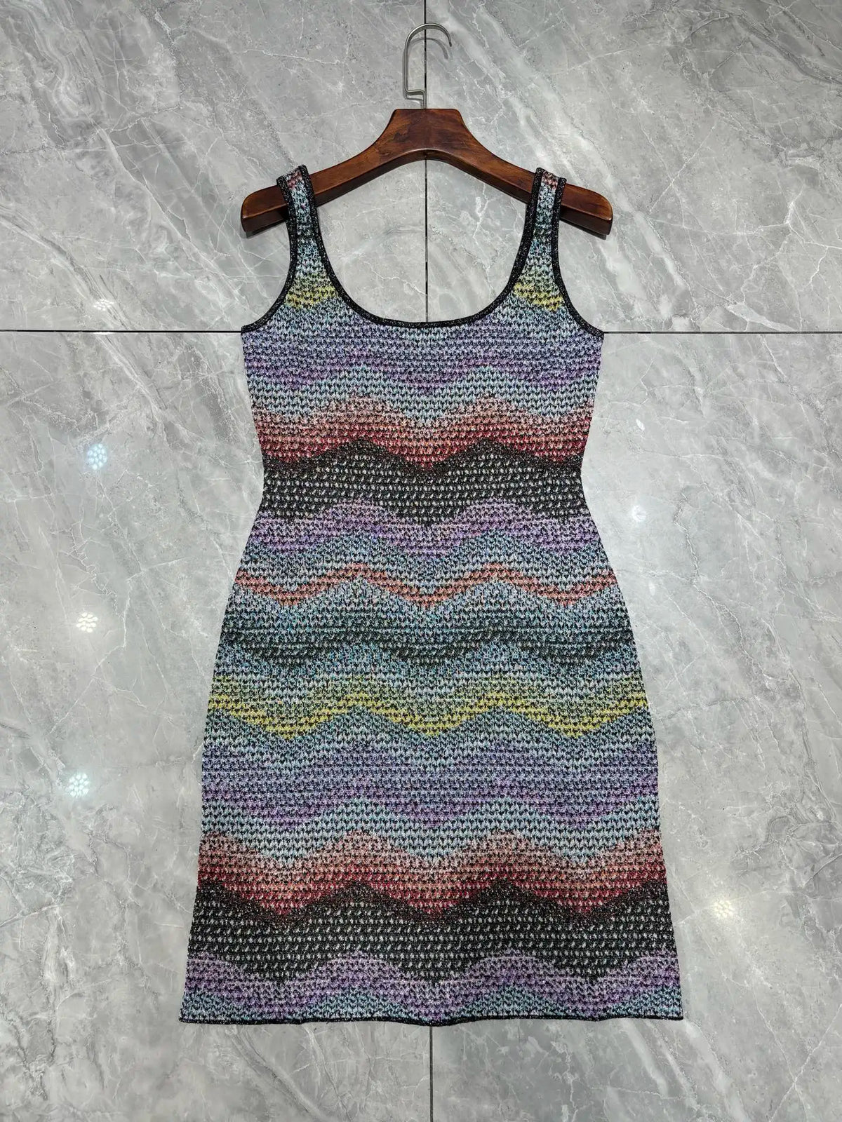 Missoni Zigzag Metallic Strap Mini Dress