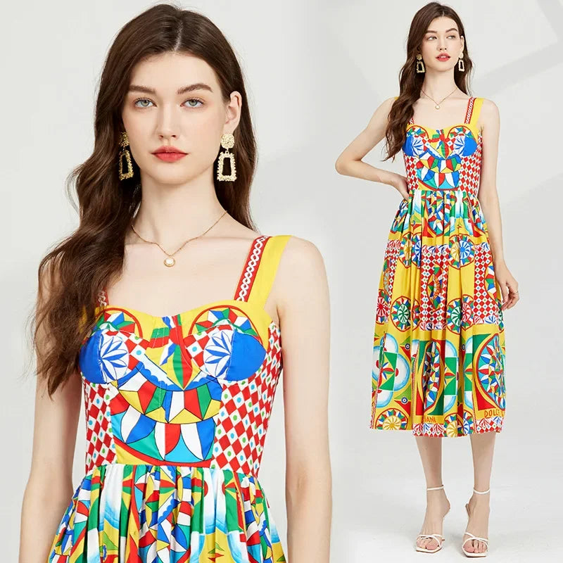 Dolce Geometric Waist Cinched