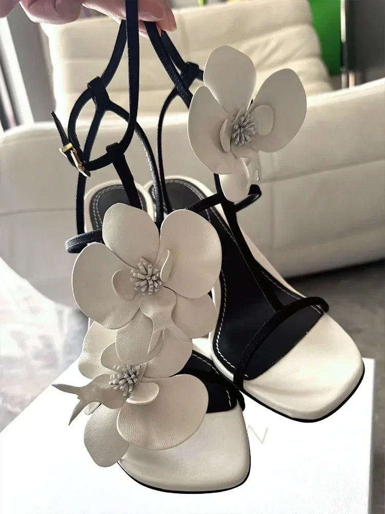 Designer flower heels