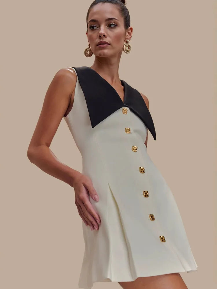 Big Collar Sail Collar Mini Dress