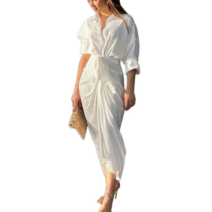 Steve M Long Shirt Dress Summer