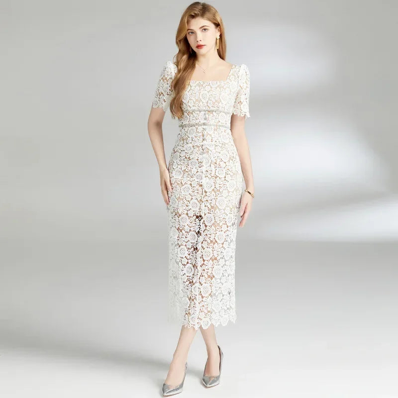Slimming Lace Dress clio