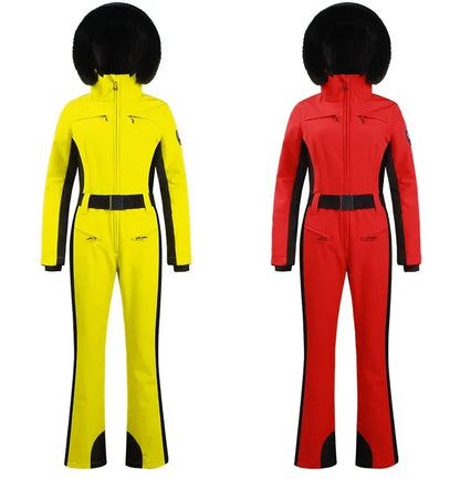 New Winter One-Piece Skiing Suit Thickened Slim Fitting Overalls Thermal Snowboard Jacket Jumpsuit Wind Proof Waterproof Ski Set