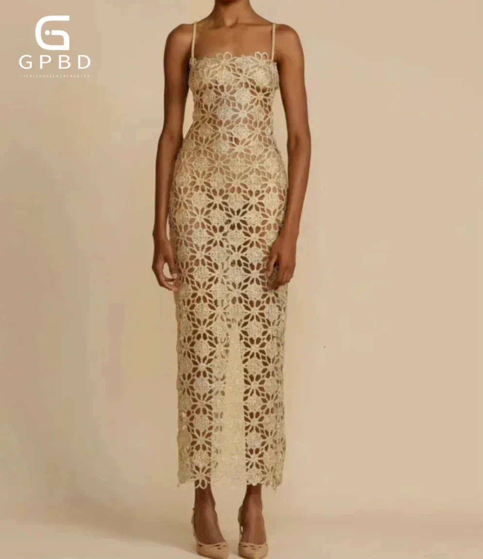 Golden sparkly Embroidered