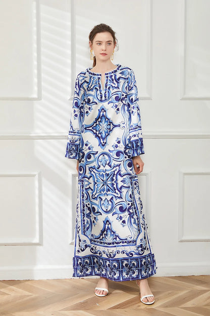Blue white Porcelain Print