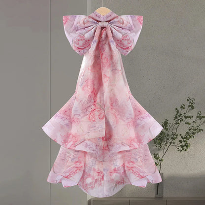 Floral Print Halter Ruffles Dresses